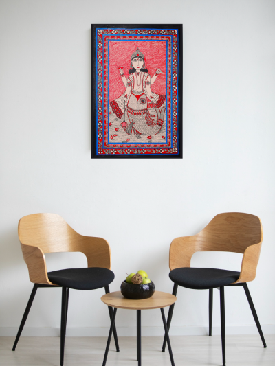 Jal Rakshak Painting – Unique Handcrafted Statement Wall Madhubani Décor