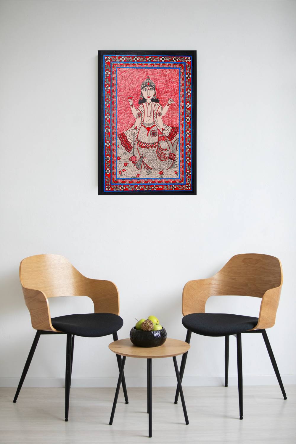 Jal Rakshak Painting – Unique Handcrafted Statement Wall Madhubani Décor