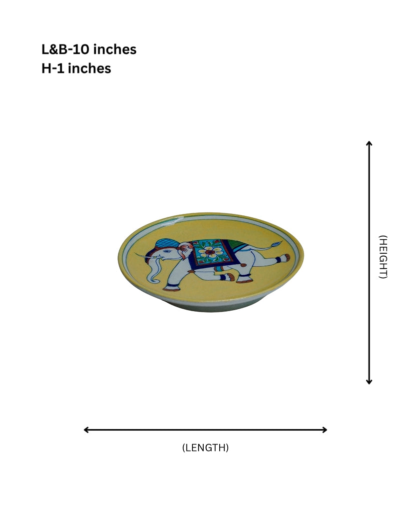 Regal Elephant Tabletop & Wall Ceramic Plate