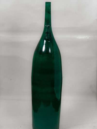 Terracotta Emerald Sentinel Vase – Artisanal Pottery for Living Spaces
