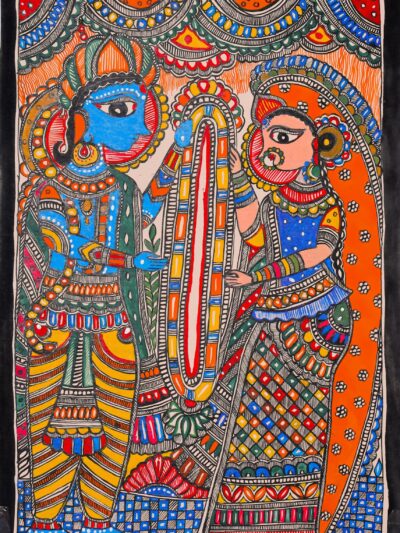 Vivah Sankalp Decorative Painting – Handcrafted Madhubani  Artistic Accent