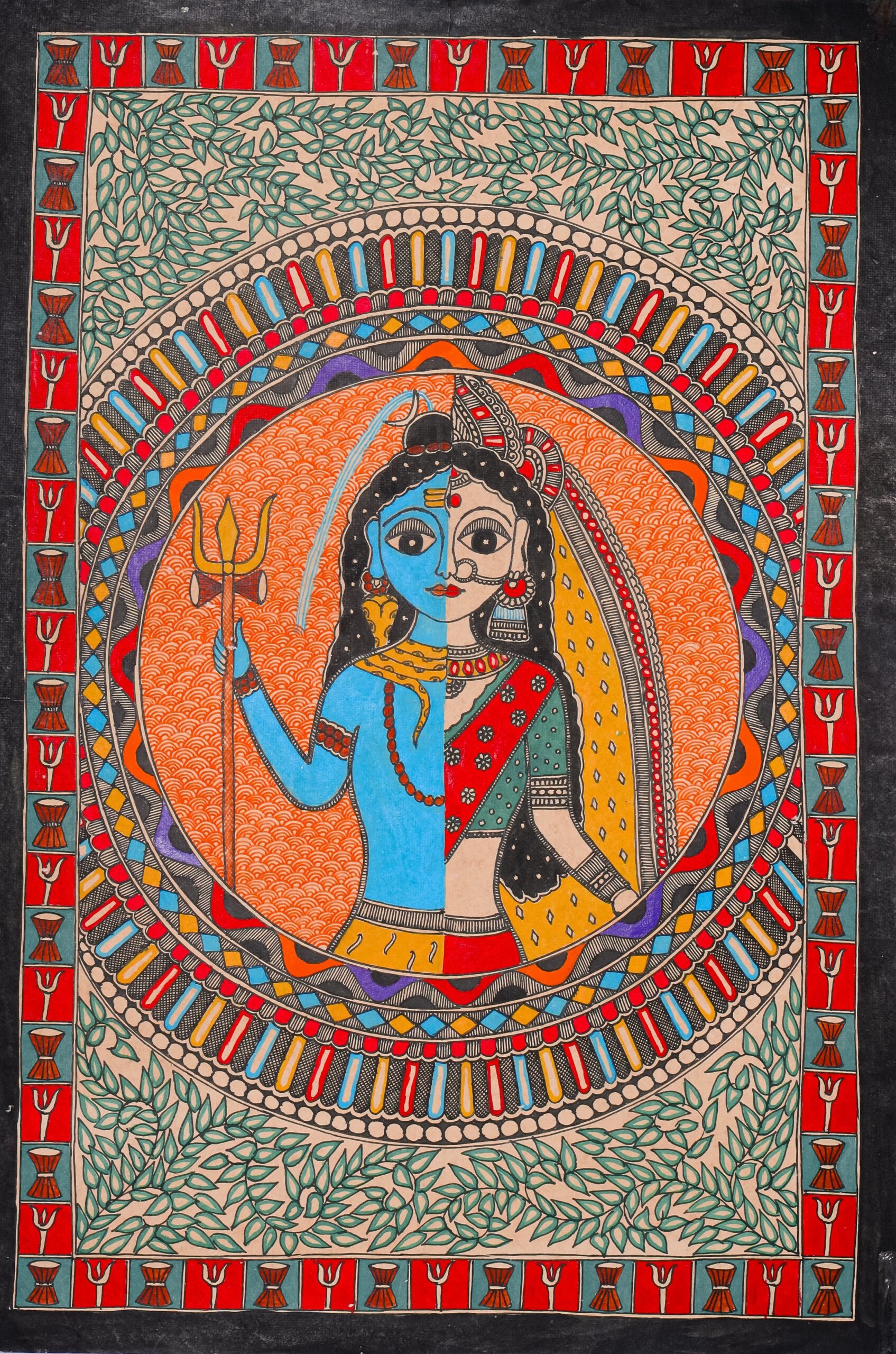 Samarpan ka Roop Decorative Painting – Madhubani Handcrafted Artistic Accent
