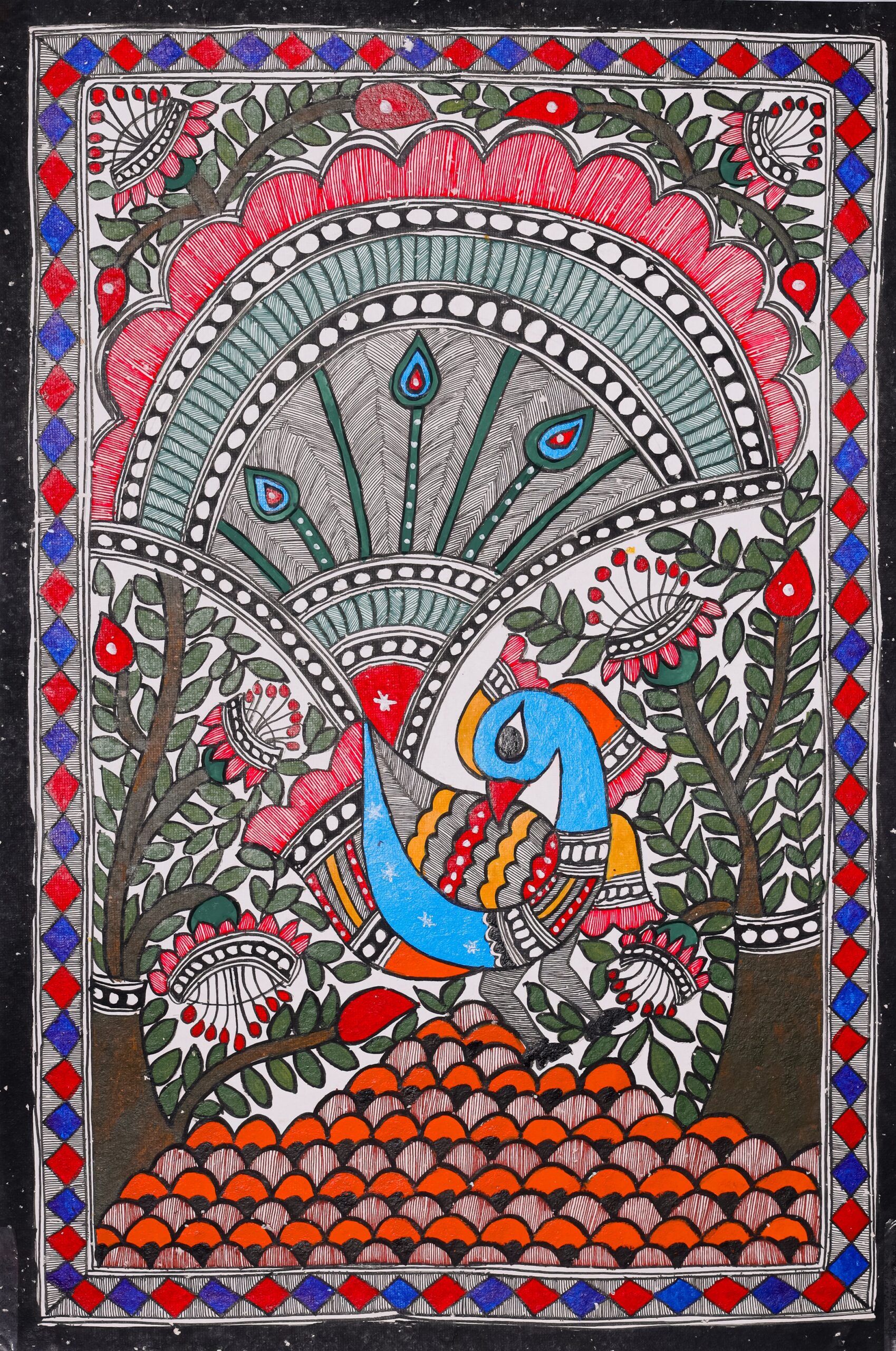 Rangon ka Rajkumar – Vibrant & Cultural Statement Madhubani Wall Décor