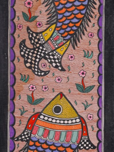 Union of Fish – Matsya Milan Madhubani Artistic Painting