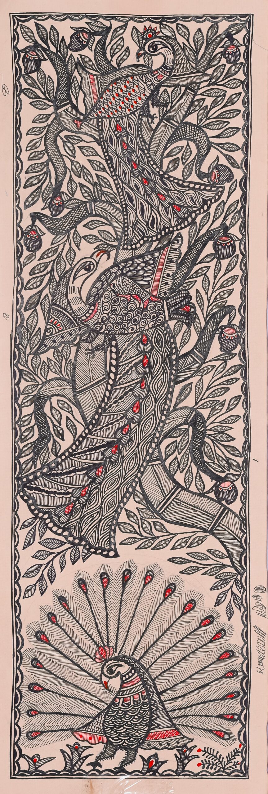 Prakriti ka Nritya Madhubani Painting – Handcrafted Nature Wall Art