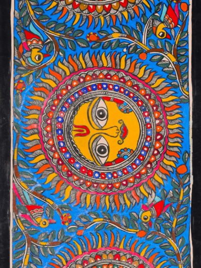 Triveni Tej – Traditional Mithila Folk Art Painting