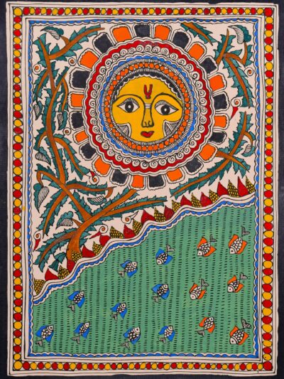 Prakriti Darshan – Handpainted Madhubani Art Celebrating Nature