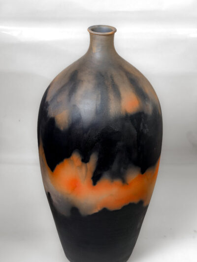 Midnight Ember Tall Terracotta Vase