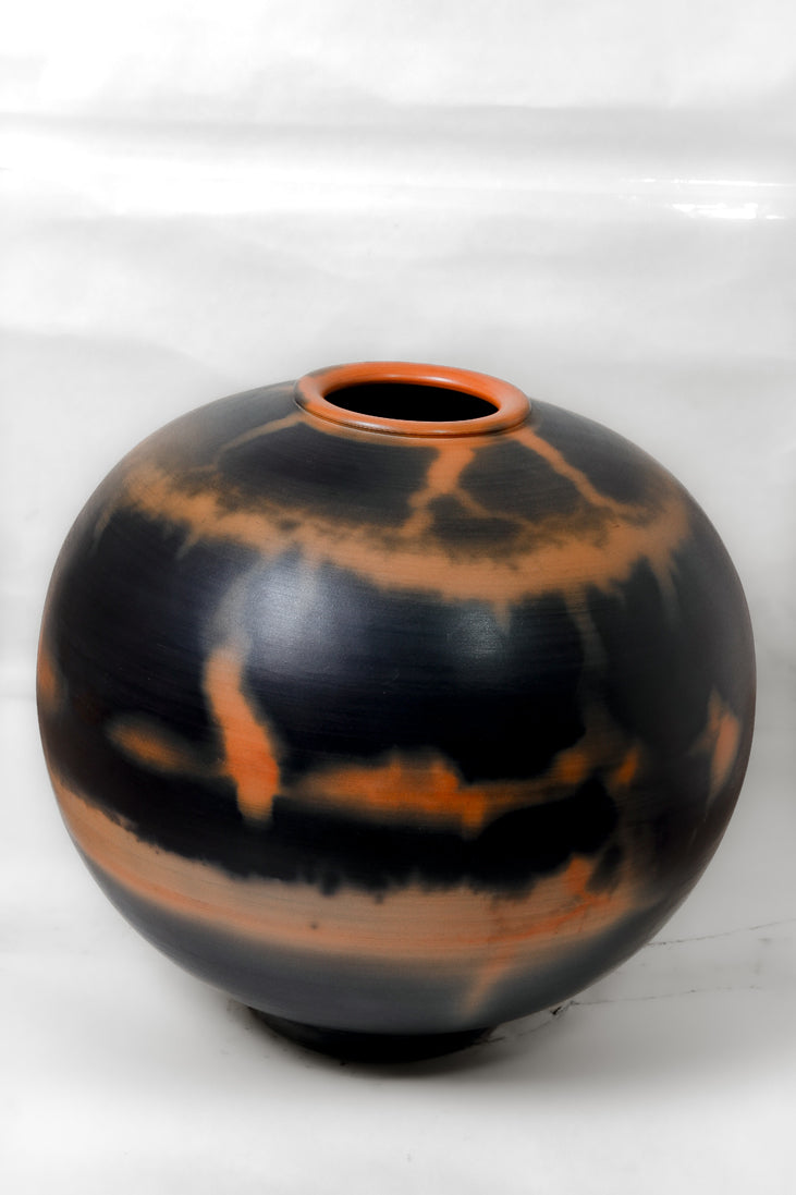 Ethnic Desert Smoke Terracotta Container – Rustic Handcrafted Pottery