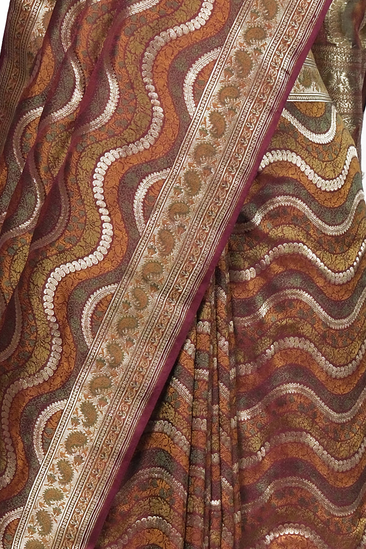 Raag Zari Saree | Handwoven Banarasi Silk Saree with Zari Work