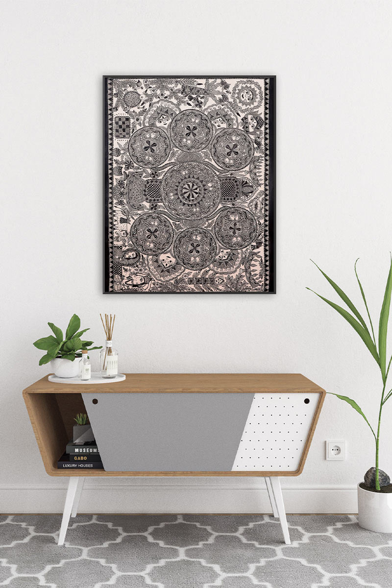 Shaadi ka Shagun Modern Art – Handcrafted Statement Wall Décor madhubani