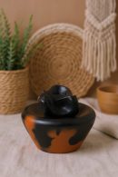 Ethnic Ember Bloom Terracotta Container – Rustic Handmade Pottery