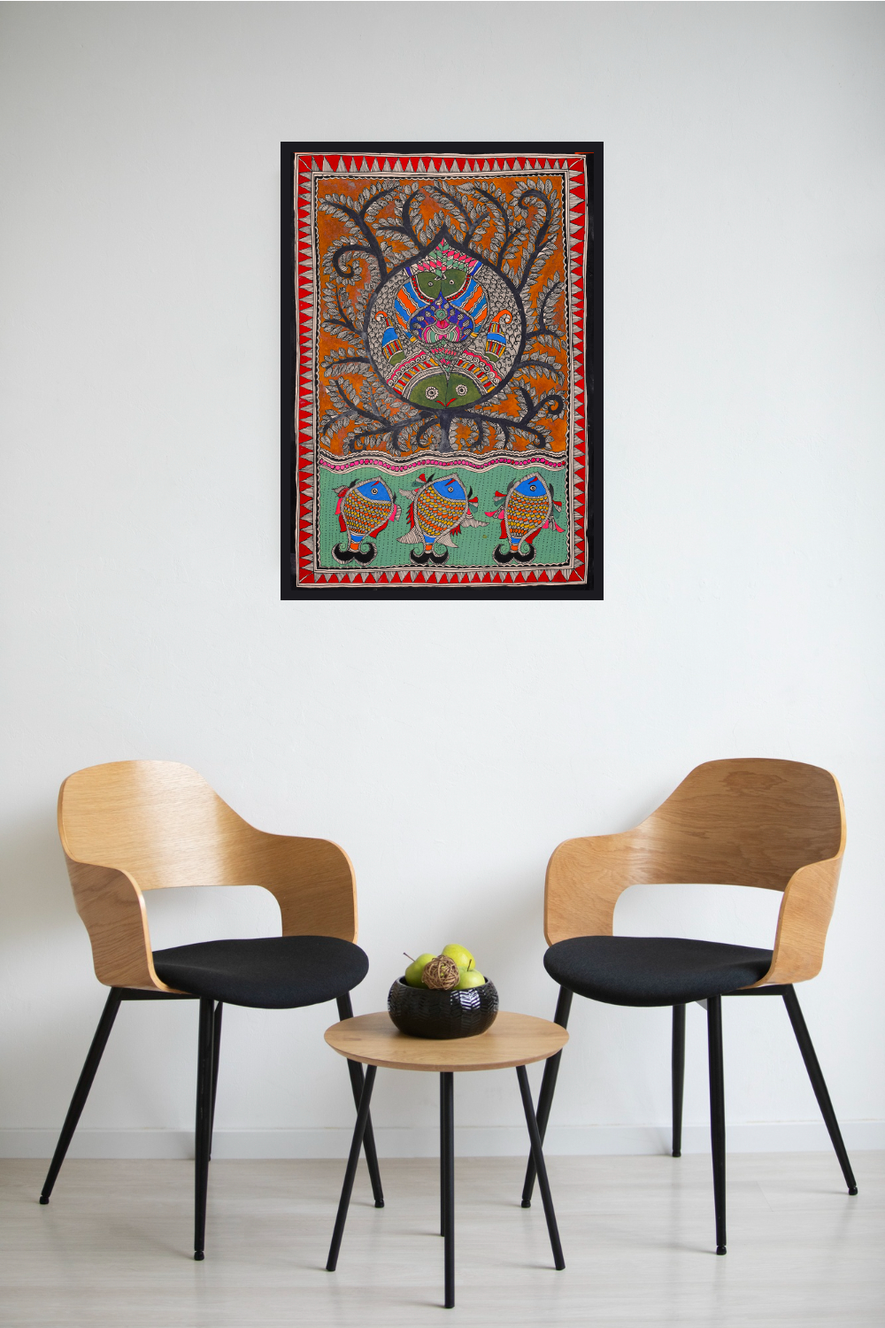 Jal Milan Artwork – Vibrant Water Symbolism & Decorative Wall Madhubani Art