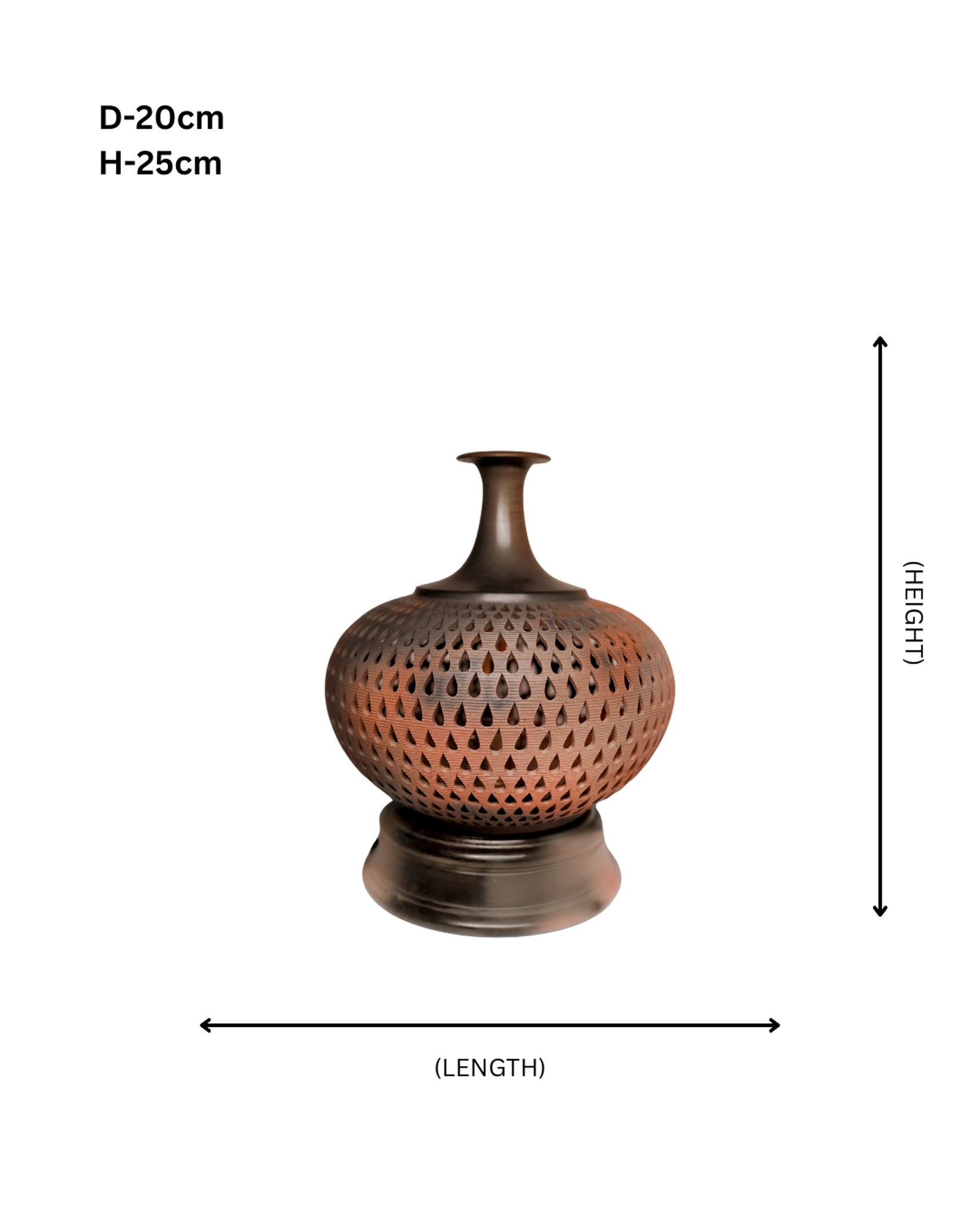 Round Neck Teardrop Cut Lantern