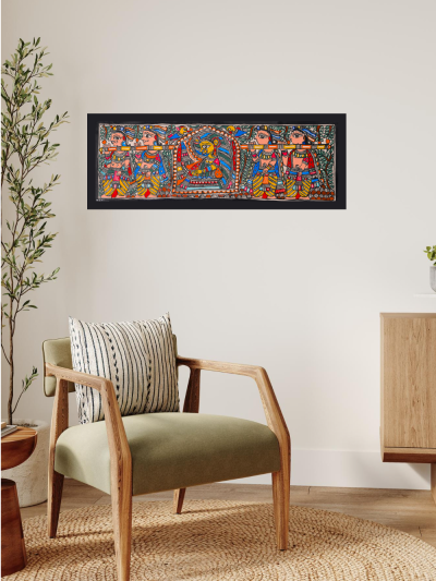 Bidaai Madhubani Painting – Emotional Moment of Wedding Rituals