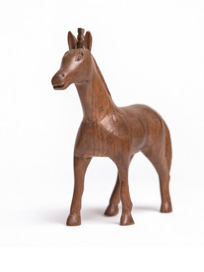 Whisperhoof | Handcrafted Wooden/Metal Animal Figurine for Home Décor