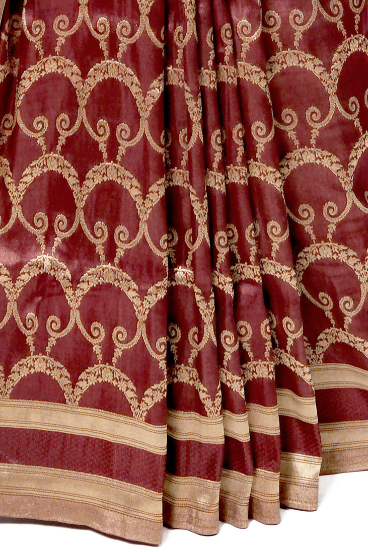 Sindoor Saaz Saree | Handwoven Banarasi Silk Saree