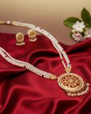 Elegant Royal Noir Bloom Thewa Onyx Glass Pendant Set