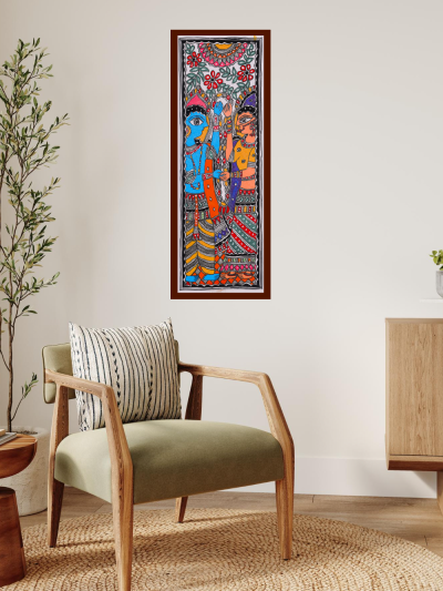 Union of Emotions – Bhav Milap Madhubani Artistic Painting