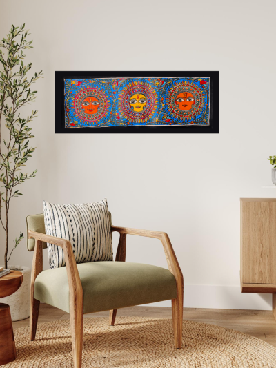Triveni Tej – Traditional Mithila Folk Art Painting