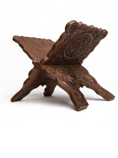 Sacred Rest: Hand-Carved Wooden Book Stand (Rehal)