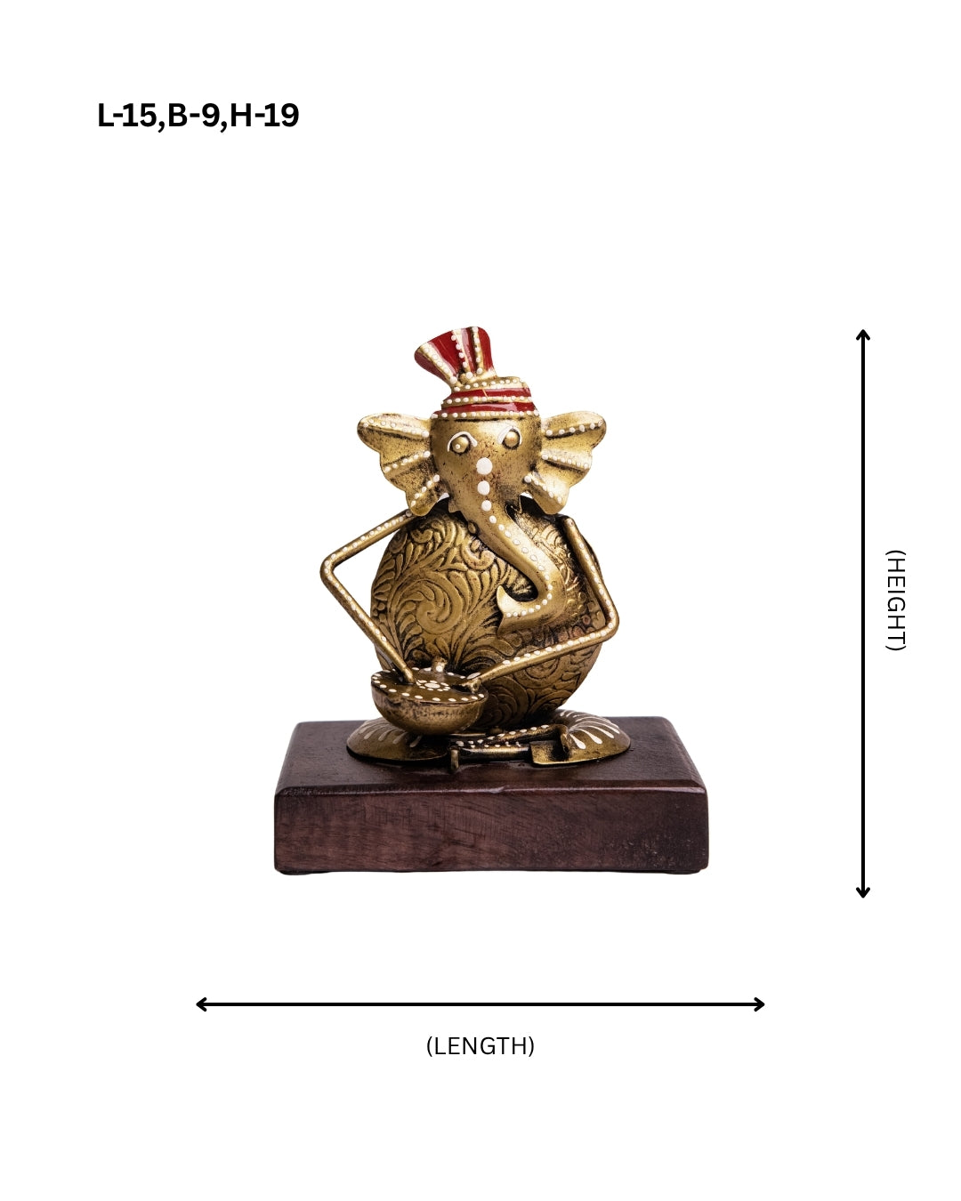 Royal Rhythm: Dhokra Art Ganesha Musician | Handcrafted Tribal Brass Idol