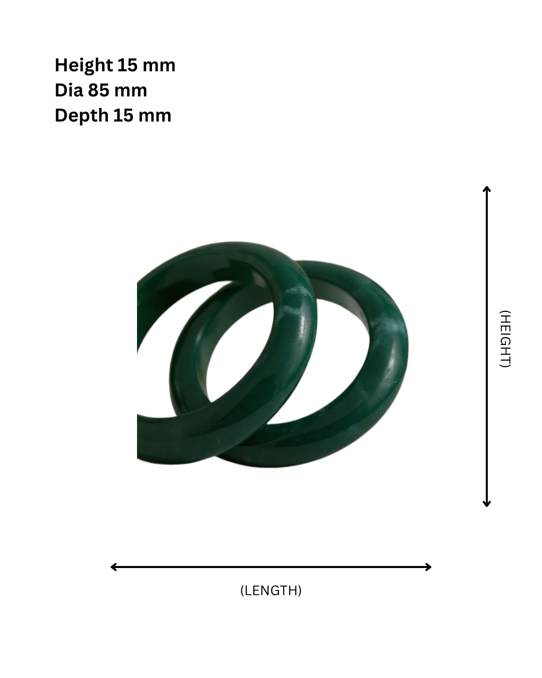 Green Jade Jewellry Set – Set of 2 Gemstone Bangles for Luck & Healing