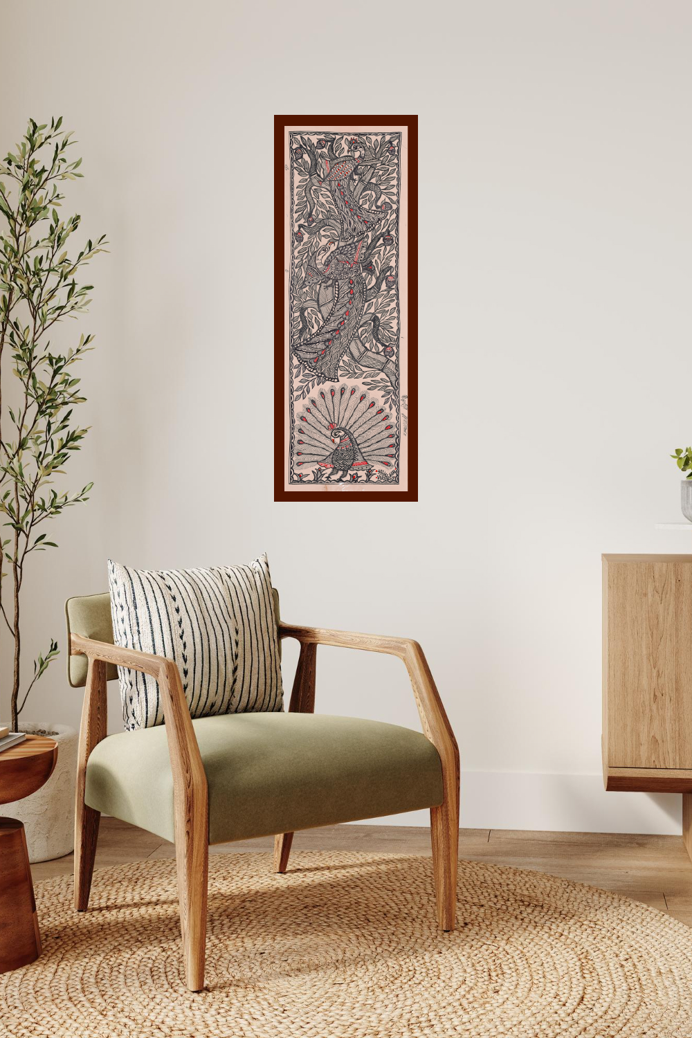 Prakriti ka Nritya Madhubani Painting – Handcrafted Nature Wall Art