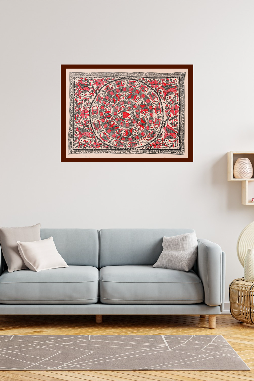 Chakra Vritti – Handpainted Madhubani Art Symbolizing Cycles & Energy