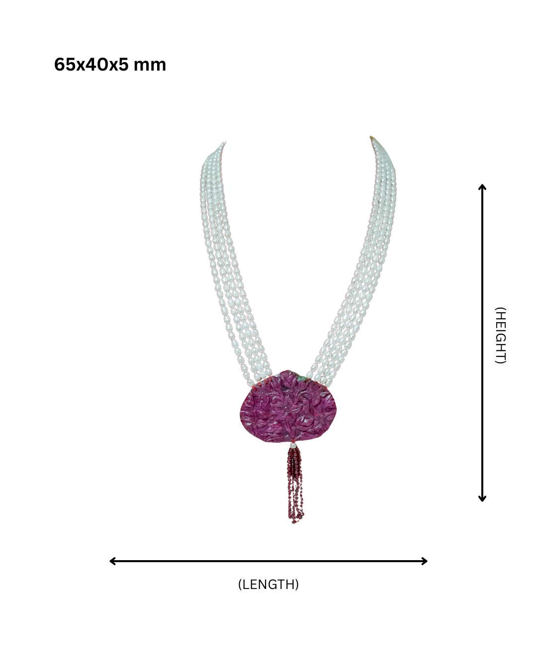 Royal Bloom Ruby-Pearl Jewellry – Festive & Bridal Necklace