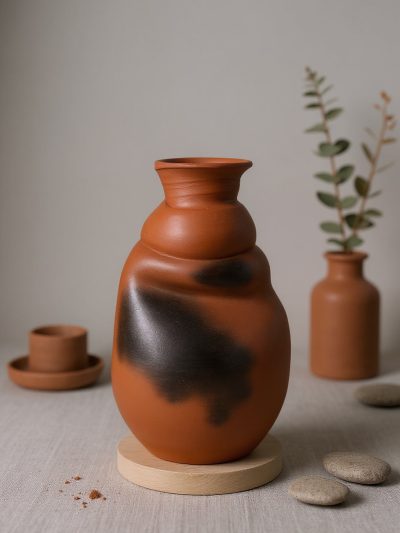 Ember Flow Terracotta Vase