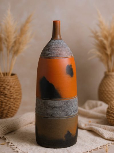 Handmade The Sentinel Form Terracotta Artwork – Natural & Elegant Décor