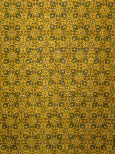 Saffron Mosaic | Handcrafted Ajrak Fabric