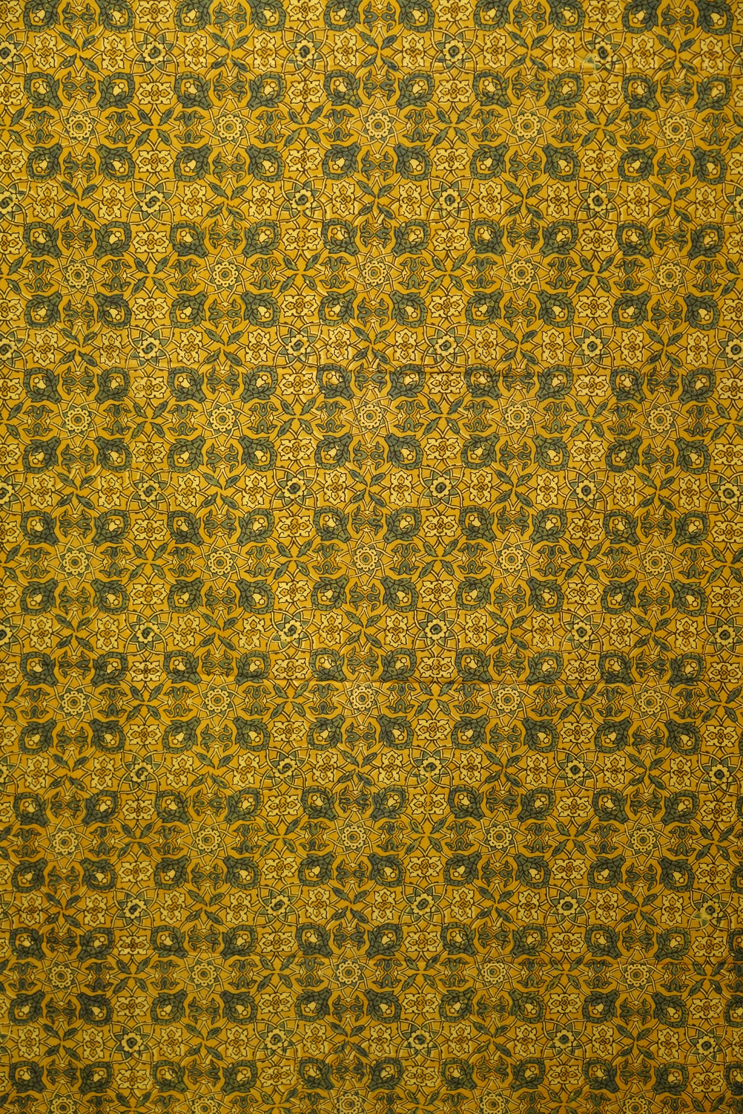 Saffron Mosaic | Handcrafted Ajrak Fabric