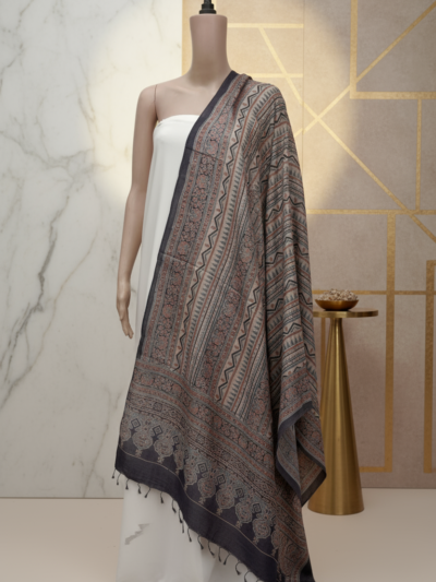 Ajrak Mrittika Rekha | Handwoven Dupatta