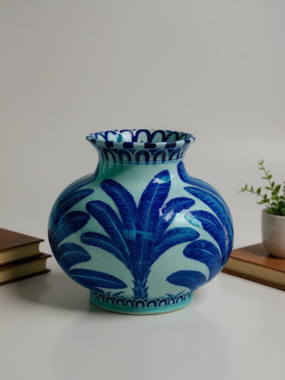 Palm Grove Eco-Friendly Ceramic Matka Vase