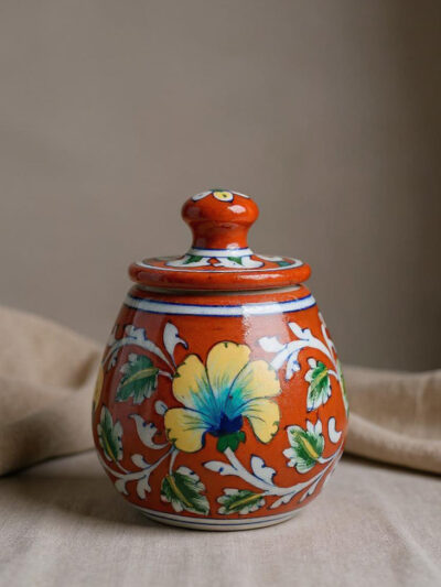 Terracotta Bloom Jar | Handcrafted Decorative Terracotta Jar