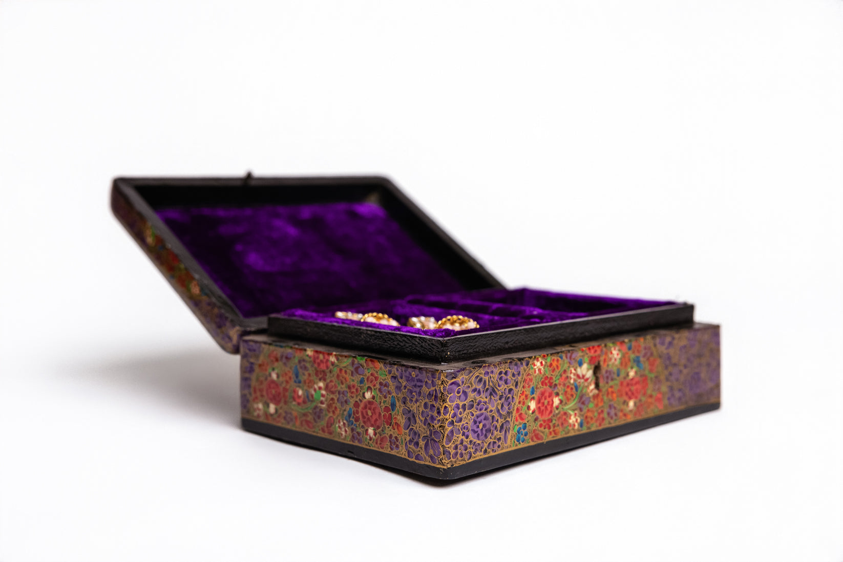 Violet Bloom Jewellry Casket | Handcrafted Floral-Inspired Jewelry Box