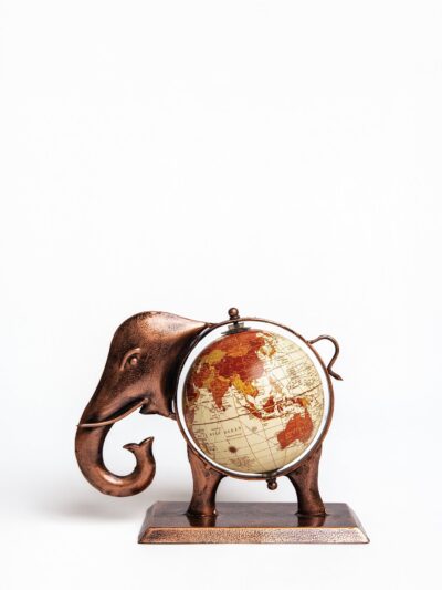Elephant Globe Stand | Handcrafted Wooden Decorative Stand