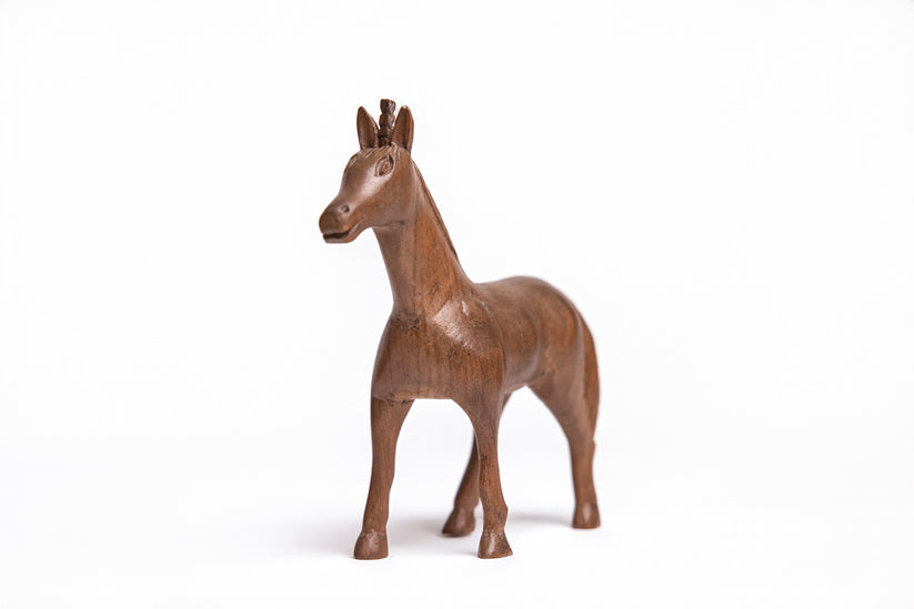 Whisperhoof | Handcrafted Wooden/Metal Animal Figurine for Home Décor