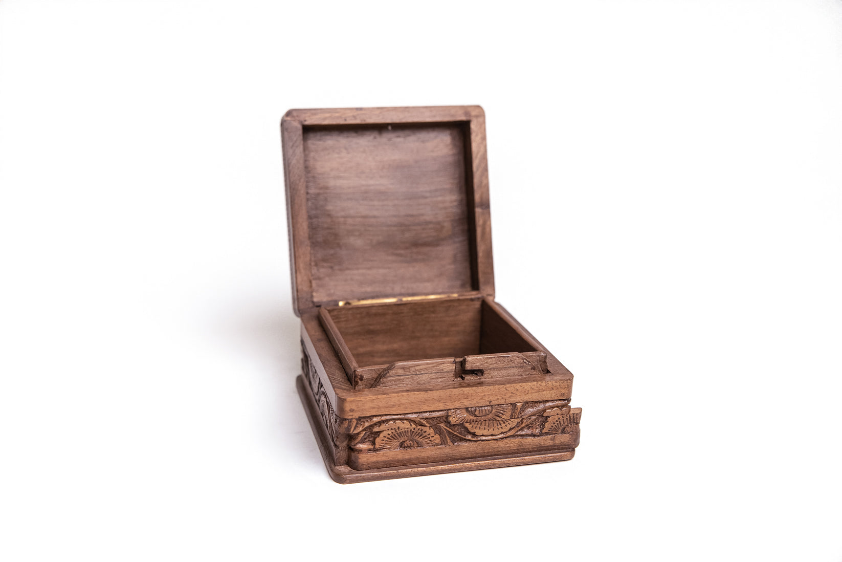 Whisperwood Carved Keepsake Box | Handcrafted Wooden Memory & Jewellry Storage