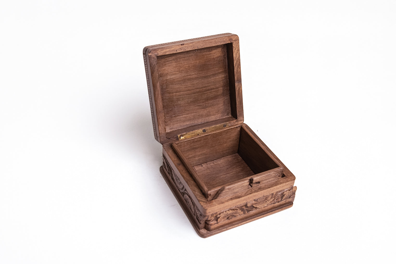 Whisperwood Carved Keepsake Box | Handcrafted Wooden Memory & Jewellry Storage
