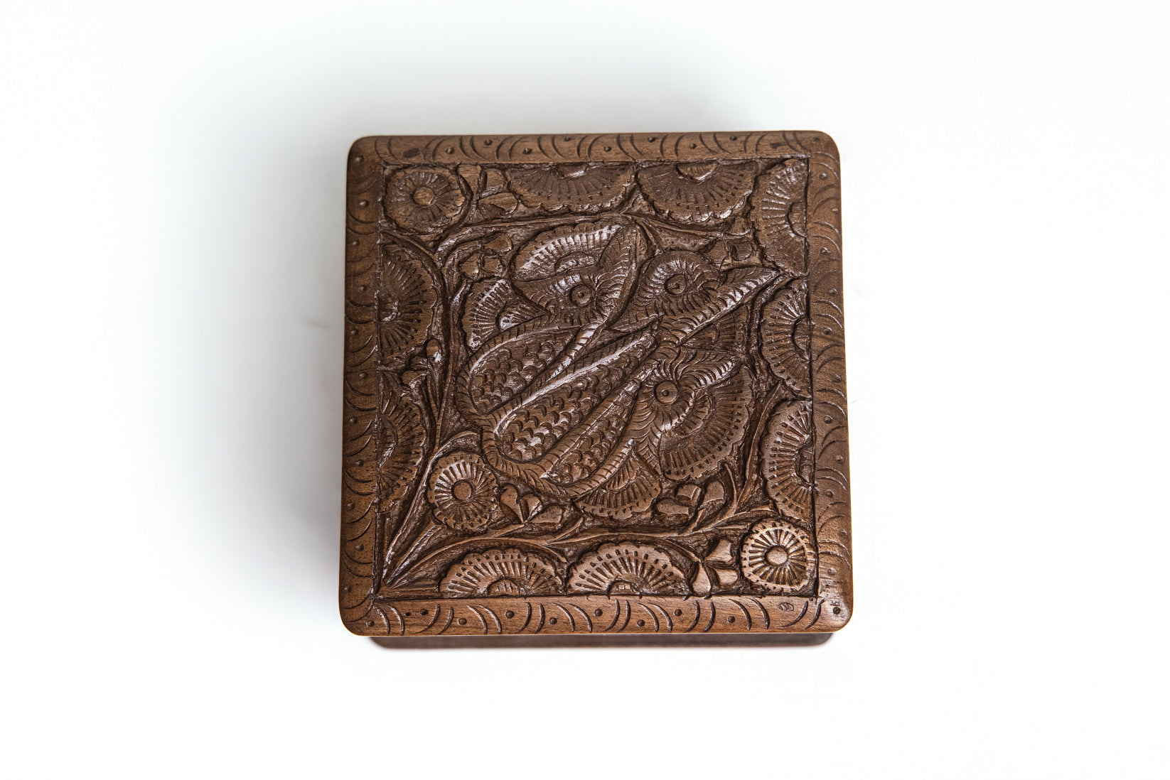 Whisperwood Carved Keepsake Box | Handcrafted Wooden Memory & Jewellry Storage