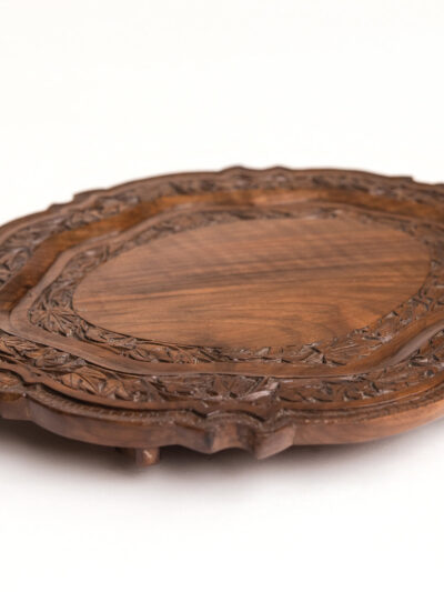 Royal Blossom Tray | Handcrafted Floral Wooden Serving Tray