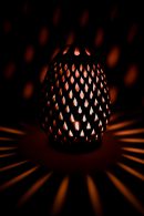 Terracotta Leaf-Cut T-Light Holder