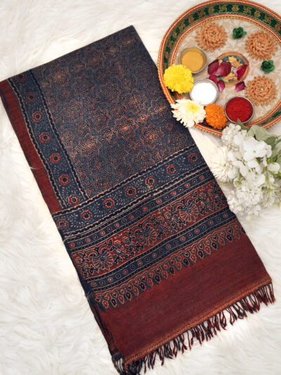 Ajrak Surya Phool | Handwoven Stall