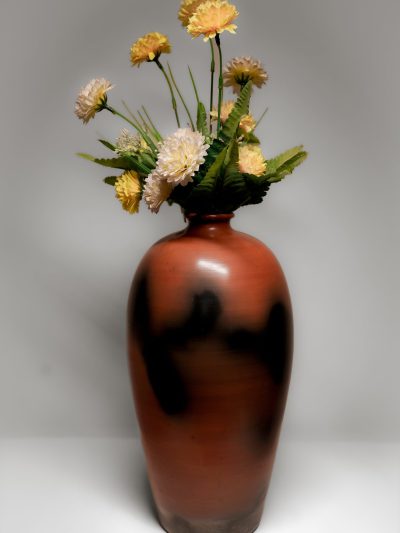 Flame Shadow Terracotta Vase