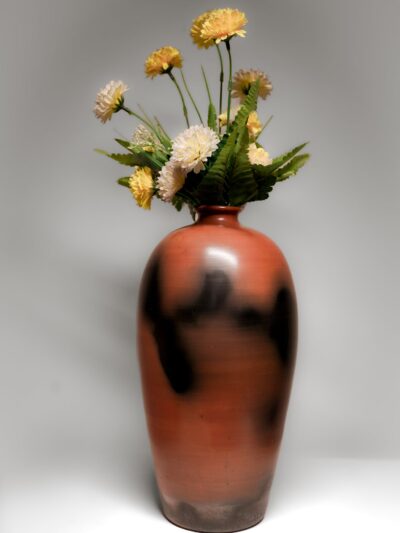 Flame Shadow Terracotta Vase