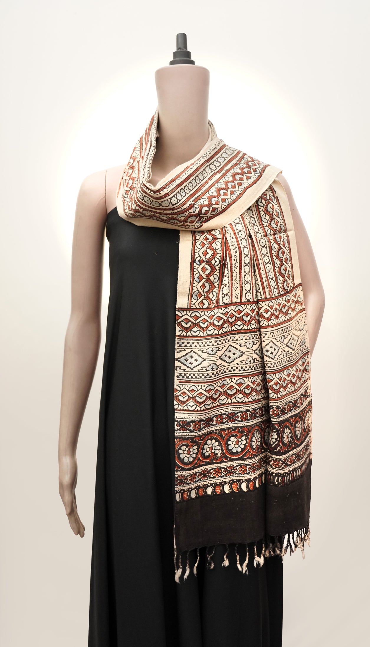 Traditional Ajrak Stall | Handwoven Heritage Fabric