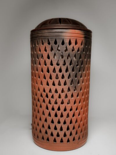 Terracotta Lamp – Teardrop Shadow Play